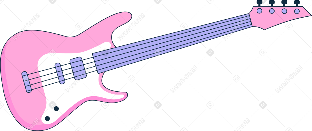 electronic guitar Illustration in PNG, SVG