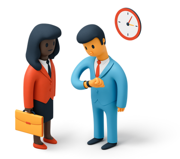 Woman and man having a business meeting PNG, SVG
