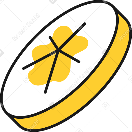 banana slice Illustration in PNG, SVG