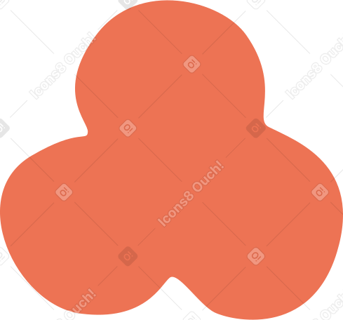 orange trefoil Illustration in PNG, SVG