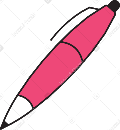 pink pen Illustration in PNG, SVG