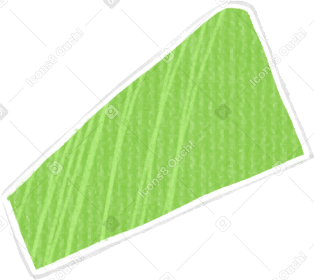 green small curved rectangle PNG、SVG