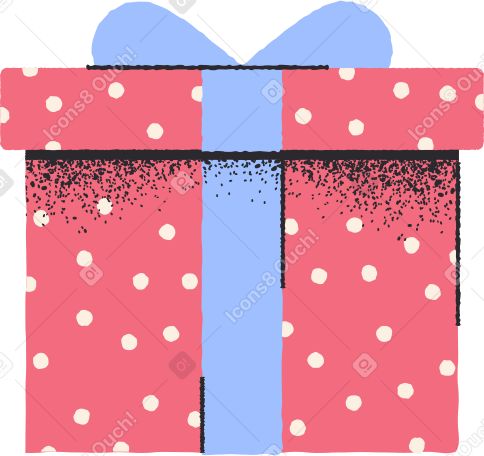big red gift PNG, SVG