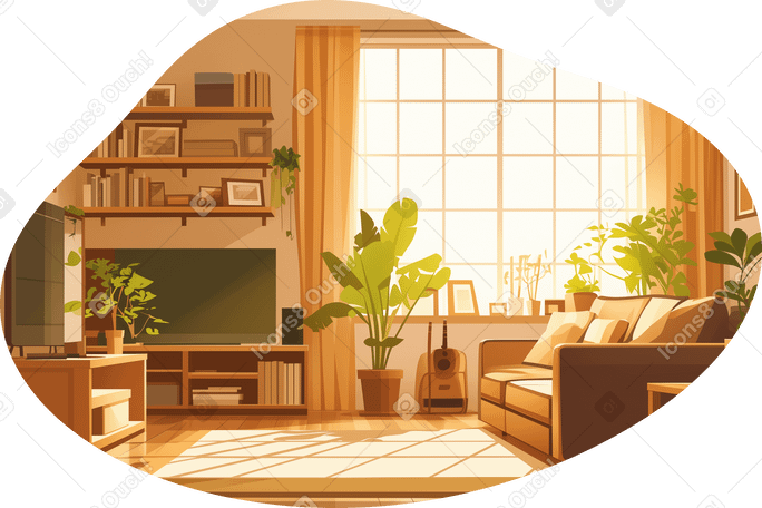 modern living room background PNG, SVG