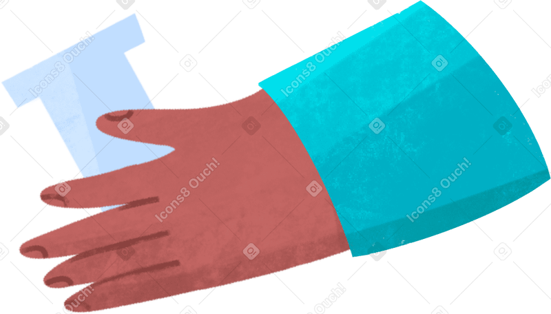 hand with test flask PNG, SVG