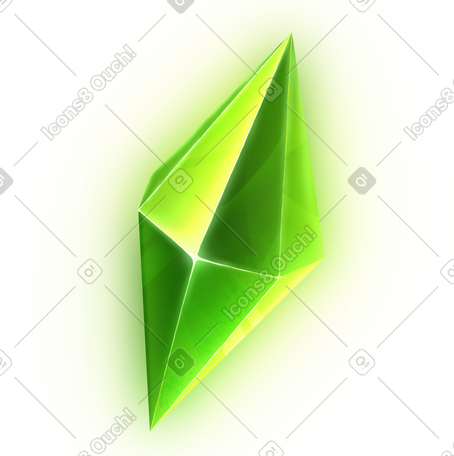 green crystal PNG, SVG