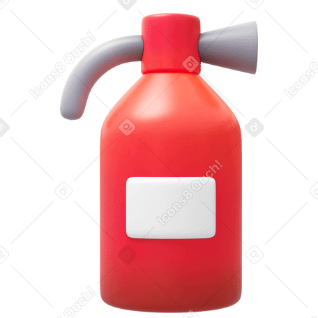 3D fire extinguisher PNG, SVG