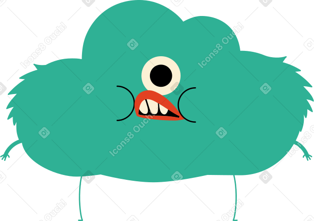 green character cloud PNG, SVG