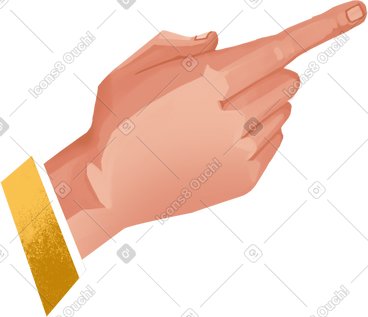 Right hand points PNG, SVG