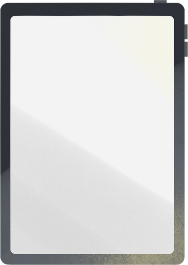 tablet with a white screen PNG, SVG