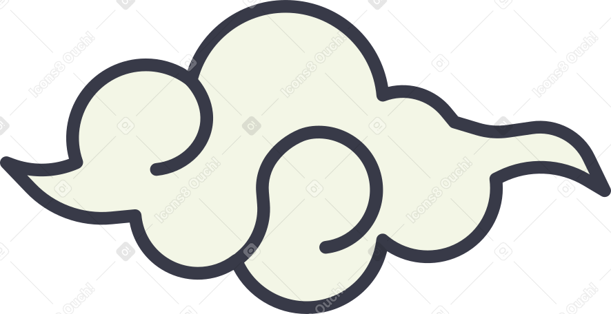 asian cloud Illustration in PNG, SVG