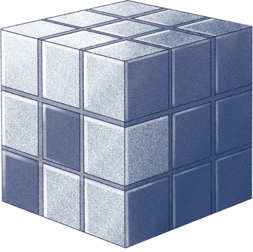 blue rubik's cube PNG, SVG
