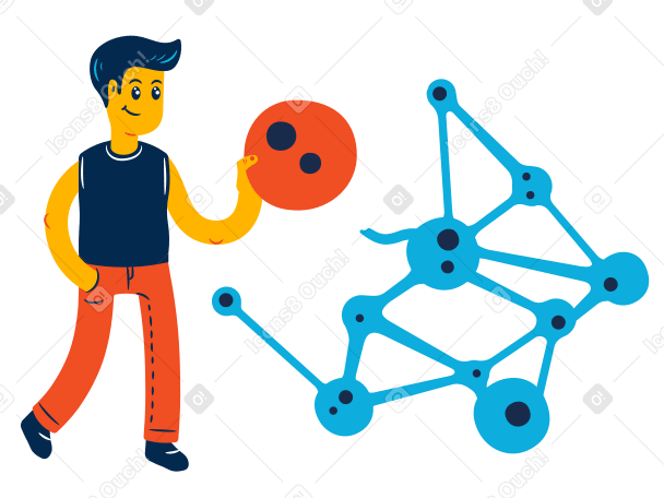 Neural connections Illustration in PNG, SVG