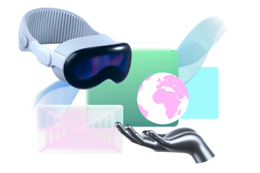 Virtual reality headset and digital interface PNG, SVG