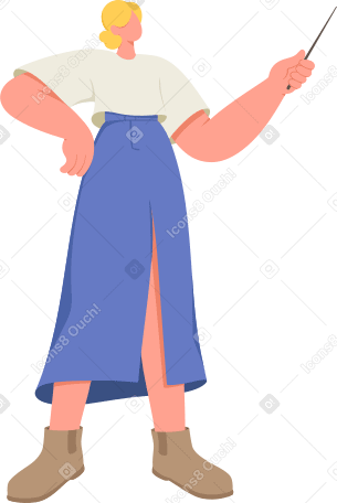 woman with a pointer PNG, SVG