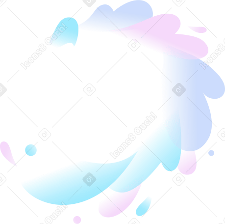 반원형의 여러 가지 빛깔의 파스텔 구름 PNG, SVG