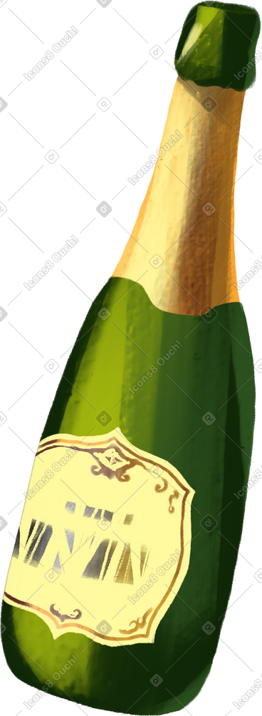 Champagne bottle PNG, SVG