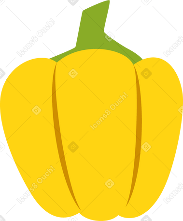 yellow bell pepper PNG, SVG