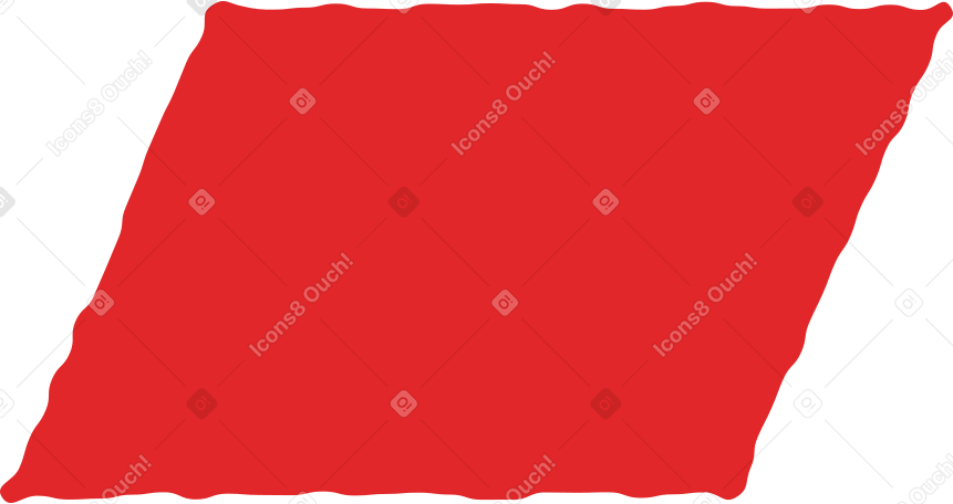 red parallelogram PNG, SVG