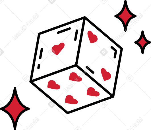 dice with stars PNG, SVG