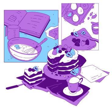 おいしい誕生日ケーキを作る PNG、SVG