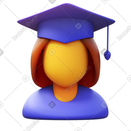 3D graduate PNG, SVG