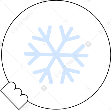 jouet de noël avec flocon de neige PNG, SVG