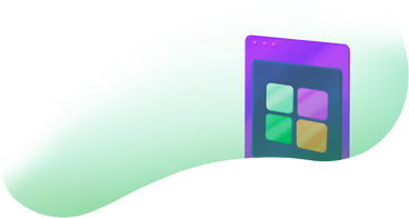 application window on green background PNG, SVG