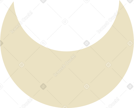 beige crescent PNG, SVG