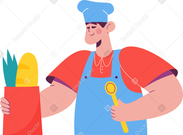 cook with food package PNG, SVG