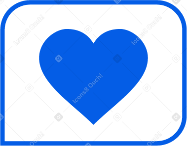Balão de fala com coração PNG, SVG