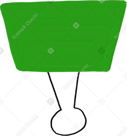 green paper clip PNG, SVG