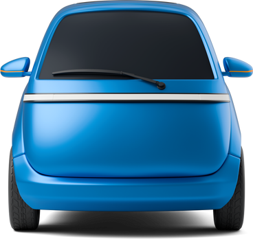 Blue electric car PNG, SVG