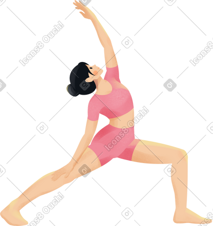 年轻女子做运动 PNG, SVG