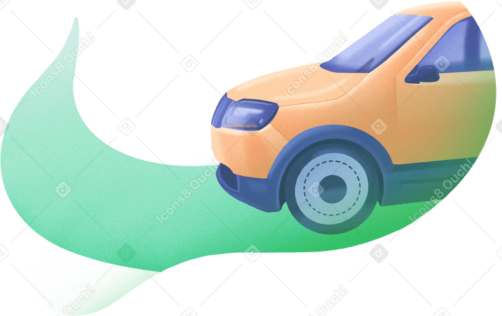 La voiture et la route PNG, SVG