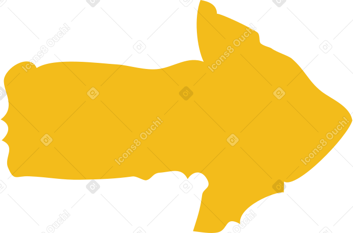yellow arrow shape PNG, SVG