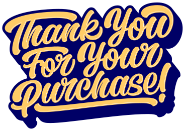 lettering thank you for your purchase! with shadows text PNG, SVG