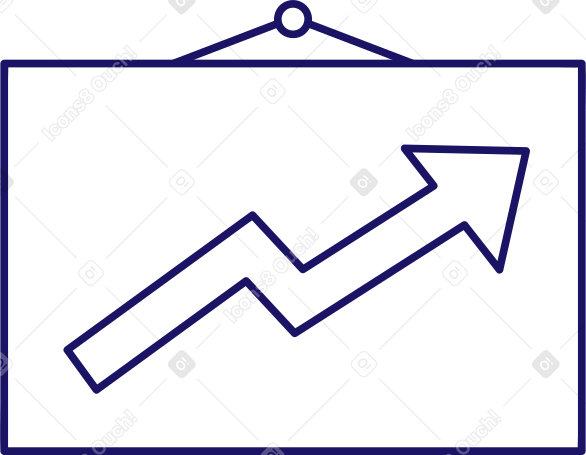 poster with a growth arrow Illustration in PNG, SVG