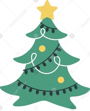 рождественская елка в PNG, SVG