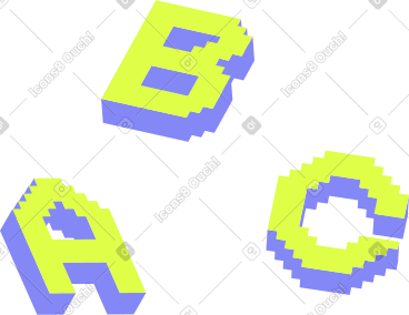 A b c PNG, SVG