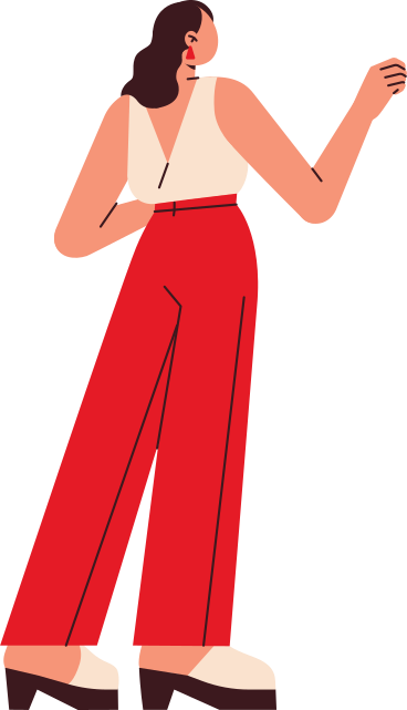 woman standing back PNG, SVG