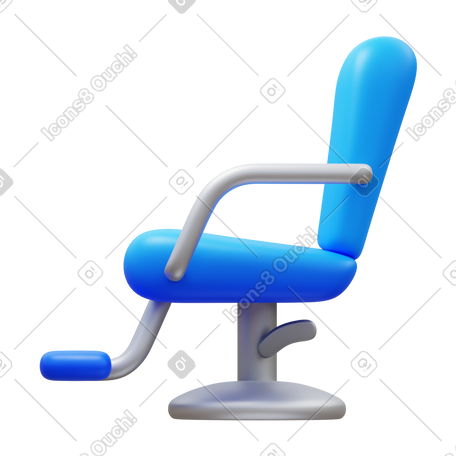 3D barber chair PNG, SVG