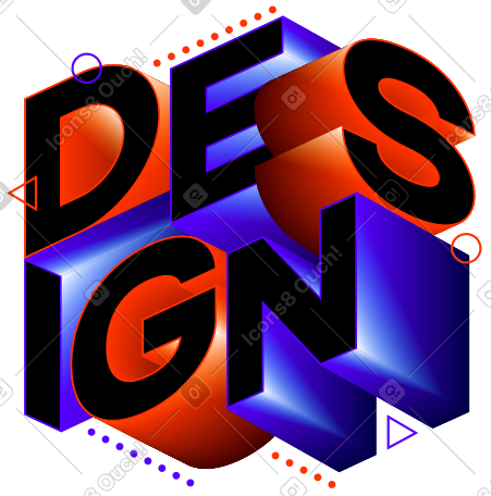 3d 风格的刻字设计与装饰文本 PNG, SVG