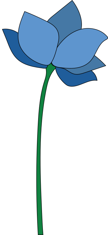 蓝色的花 PNG, SVG