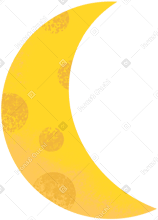 yellow textured moon PNG, SVG