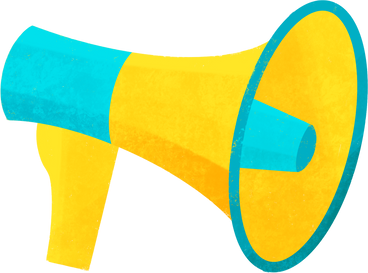 yellow loudspeaker PNG, SVG