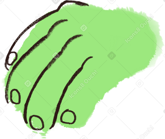 hand  green PNG, SVG
