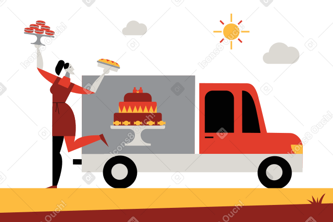 Catering service Illustration in PNG, SVG