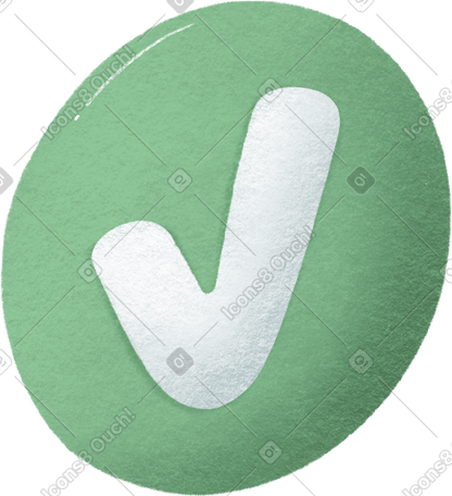 white check mark in the green circle PNG, SVG