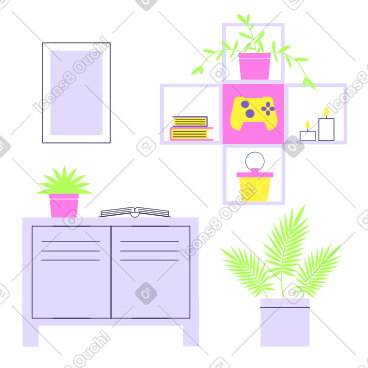 房间内部 PNG, SVG